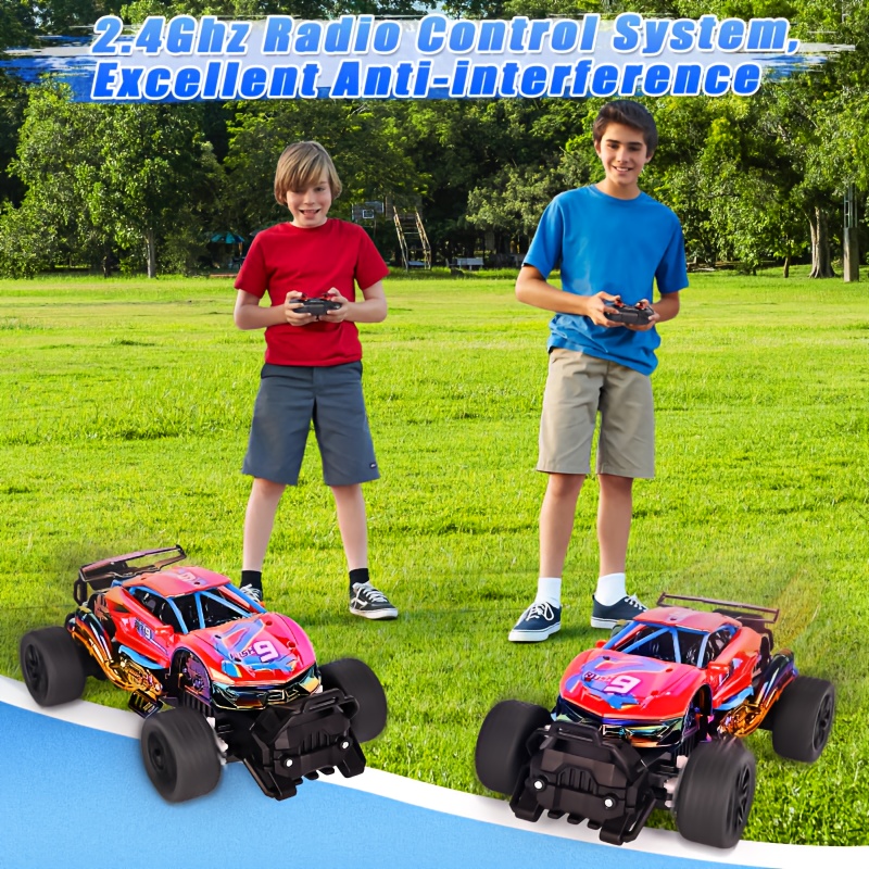 Red Girl RC Mountain Bike Toy Truck - 2.4GHz Off-Road Vehicle with Large Tires, Durable Plastic Body, Battery Included, All-Terrain Climbing Capabilities, Vibrant Red & Blue Design, Perfect Birthday Gift for Kids, Remote Control Truck, Playful Design, Sturdy Construction