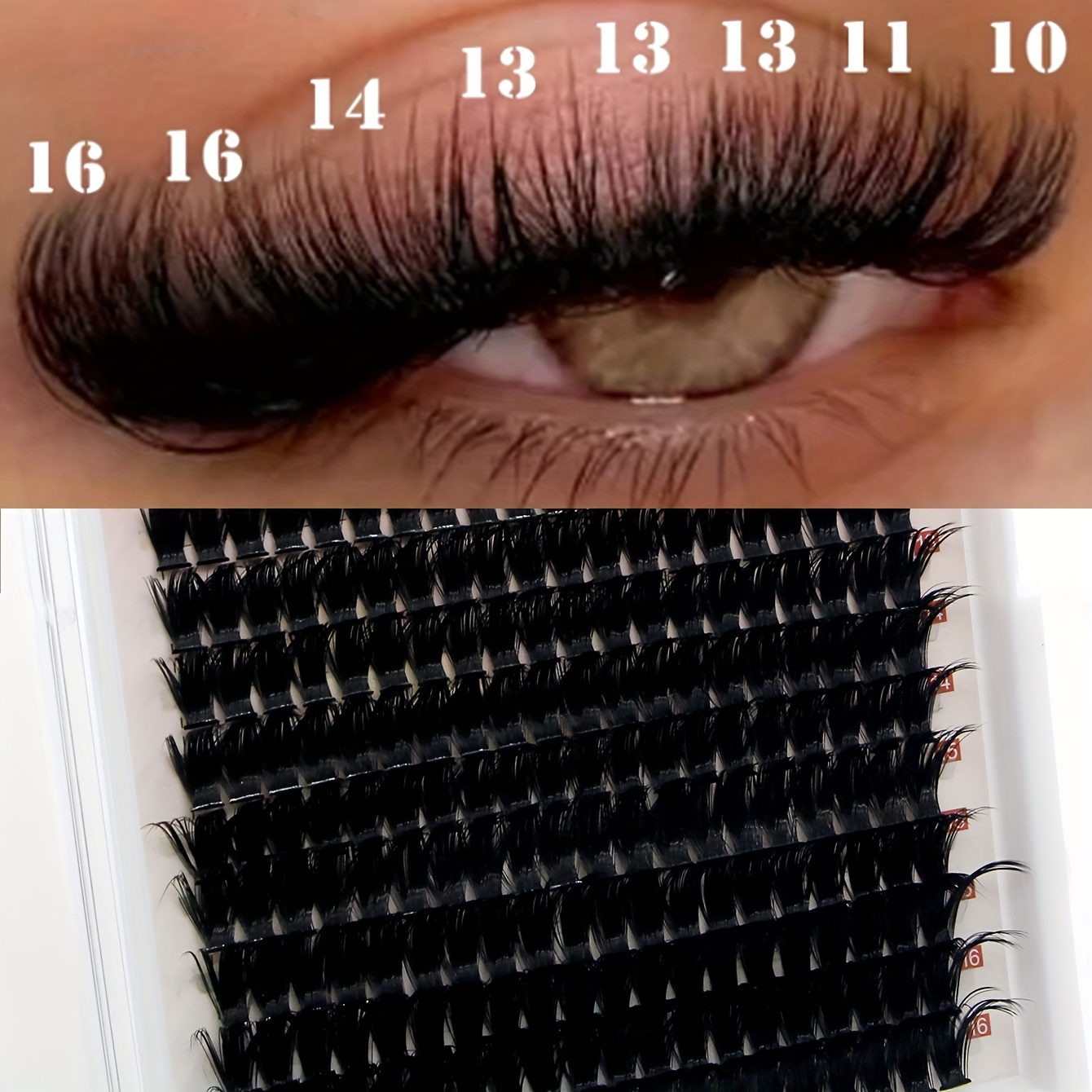 

100d Faux Mink Eyelashes 320 Pcs Cluster Lashes 0.07mm D Curling 9-16mm Mix Natural Eyelashes Extension 3d Strip Volume Individual Eyelash Cluster Makeup Tools