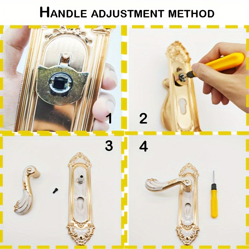 1pc classic and trendy indoor door lock bedroom door silent door lock simple installation details 5