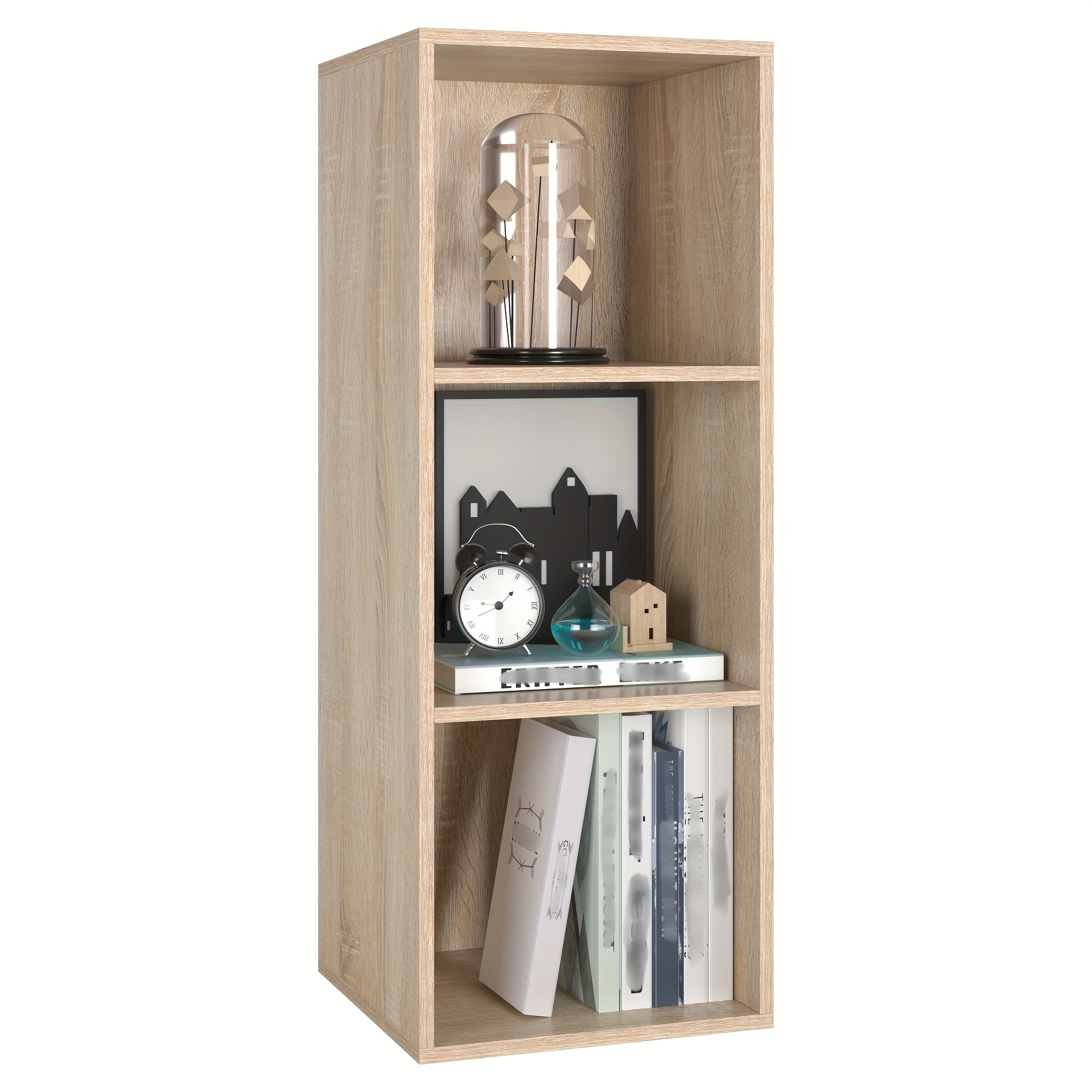 Image of Kealive Bookcase, Bookshelf Free Standing Wooden Book Shelf, Cube Storage Shelving Unit For Living Room Home , Standing Shelf, Standing Shelf