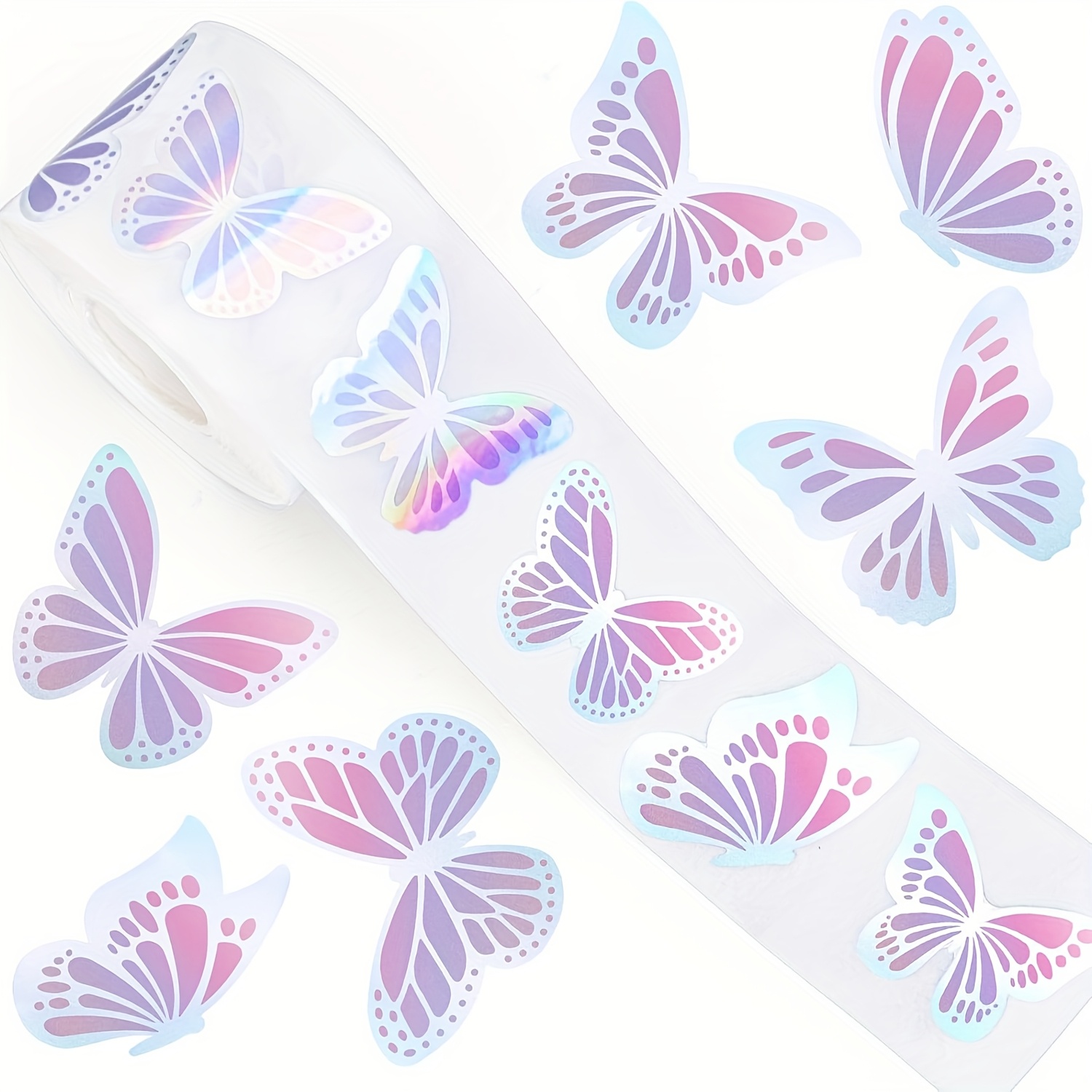 500pcs/roll Laser Stickers Gift Packaging Decor Envelope Seal Labels Scrapbooking Stationery Sticker