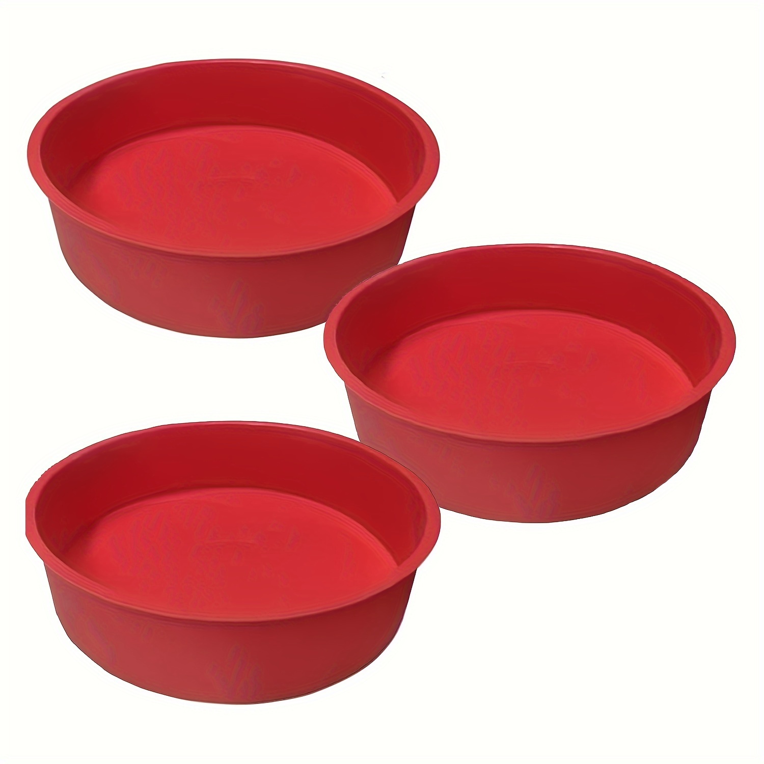 

3pcs, 8 Inch Round Cake Pans - Silicone Cake Molds For Baking, Nonstick Baking Pans For Layer Cake, Cheese Cake And Chocolate Cake