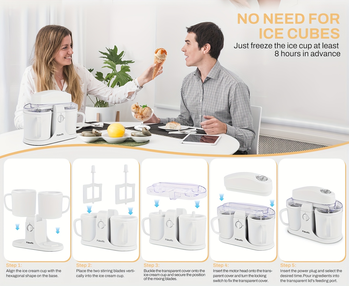 Home Ice Cream, Detachable Design for Easy Cleaning, Perfect for Making Homemade Ice Cream, Smoothies And Frozen Yogurt, 1QT, Party, Summer Essentials, Halloween And Christmas Gifts Suitable for Giving 16 Home Ice Cream, Detachable Design for Easy Cleaning, Perfect for Making Homemade Ice Cream, Smoothies And Frozen Yogurt, 1QT, Party, Summer Essentials, Halloween And Christmas Gifts Suitable for Giving