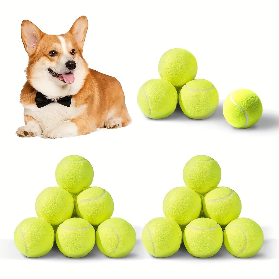 

2pcs/4pcs/6pcs, Dog Toy Elastic Tennis Ball, Large, Medium, Small Dog Toy, Rubber Training Ball Pet Supplies, High , , Easy To Clean. Suitable For Training, Indoor And Outdoor Activities, Etc