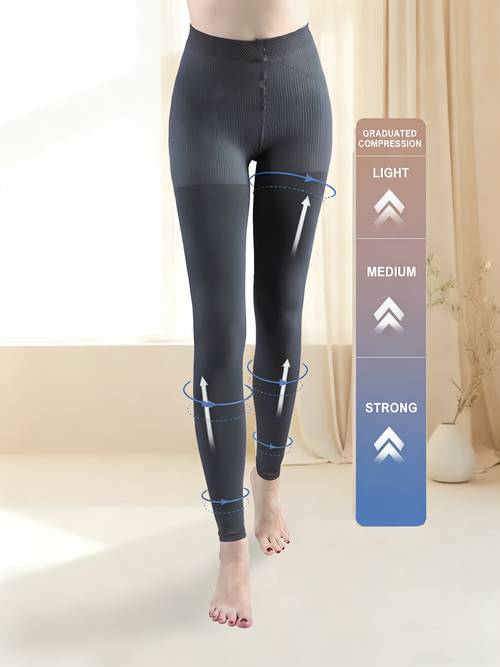 1-pack pantalones de compresión para mujer para levantamiento de glúteos y piernas, capa base con de presión segmentado , mallas de compresión graduada 15-20mmhg
