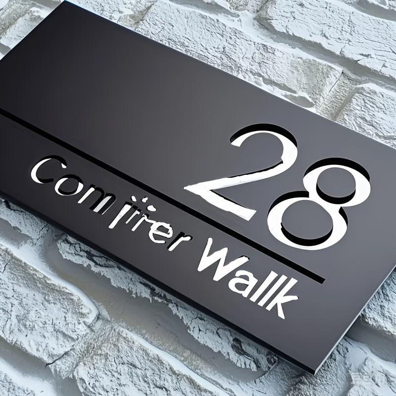 TEMU Nordic Modern Custom Personalized Door Sign, Double-layer Acrylic Laser Engraving Craft, Office/hotel Apartment/ Multi-scene Use With