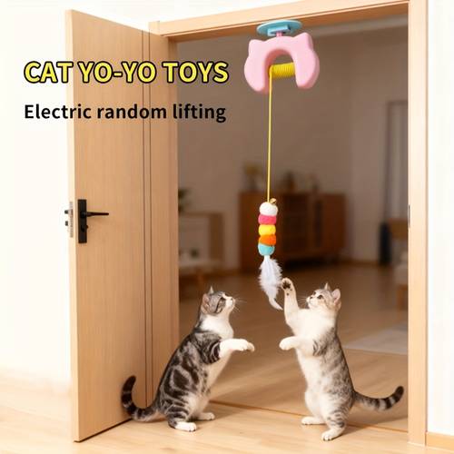 toy automatic teaser retractable electric smart hanging toy for cats interactive play and entertainment