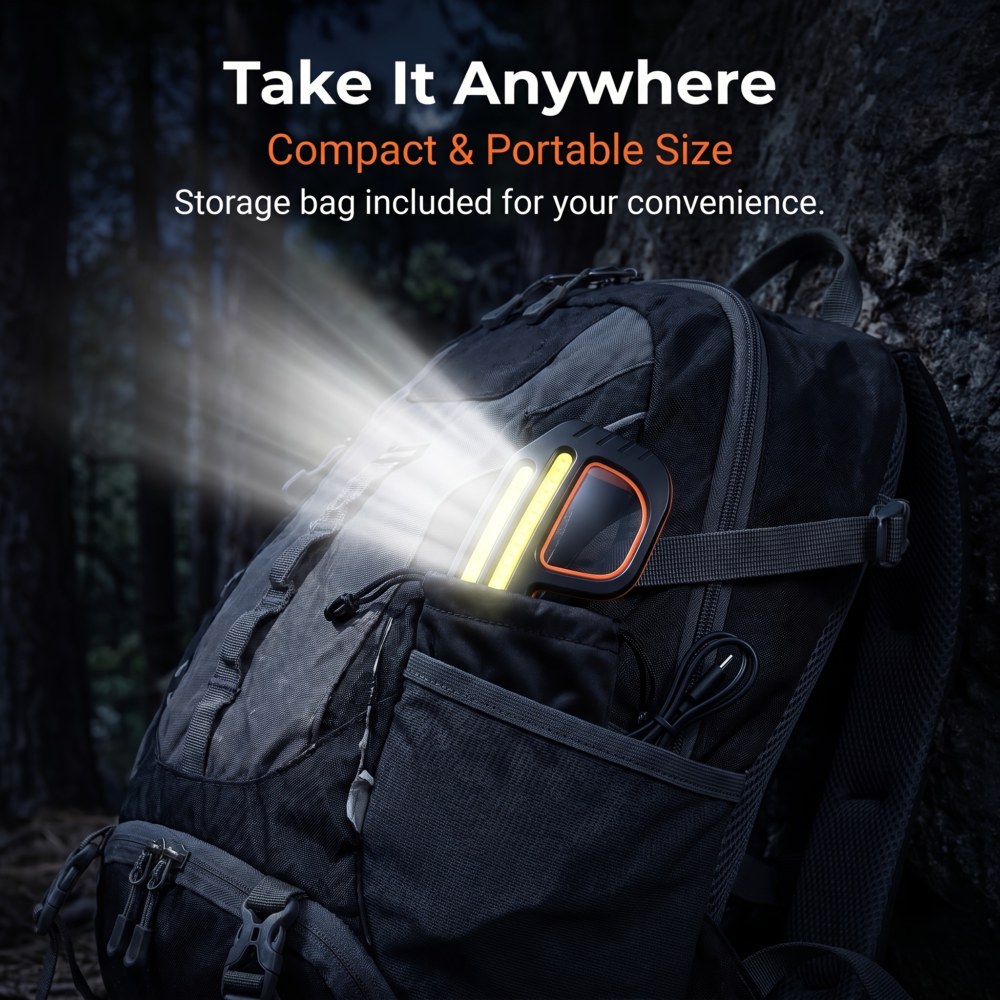 Head-mounted Multi-functional Headlamp, Featuring a New Type of Polymer Lithium Battery and a Protective Eyewear Design, with 3 Lighting Modes. It Is Portable and Convenient, Does Not Interfere with Work. Head-mounted Cycling Headlamp
