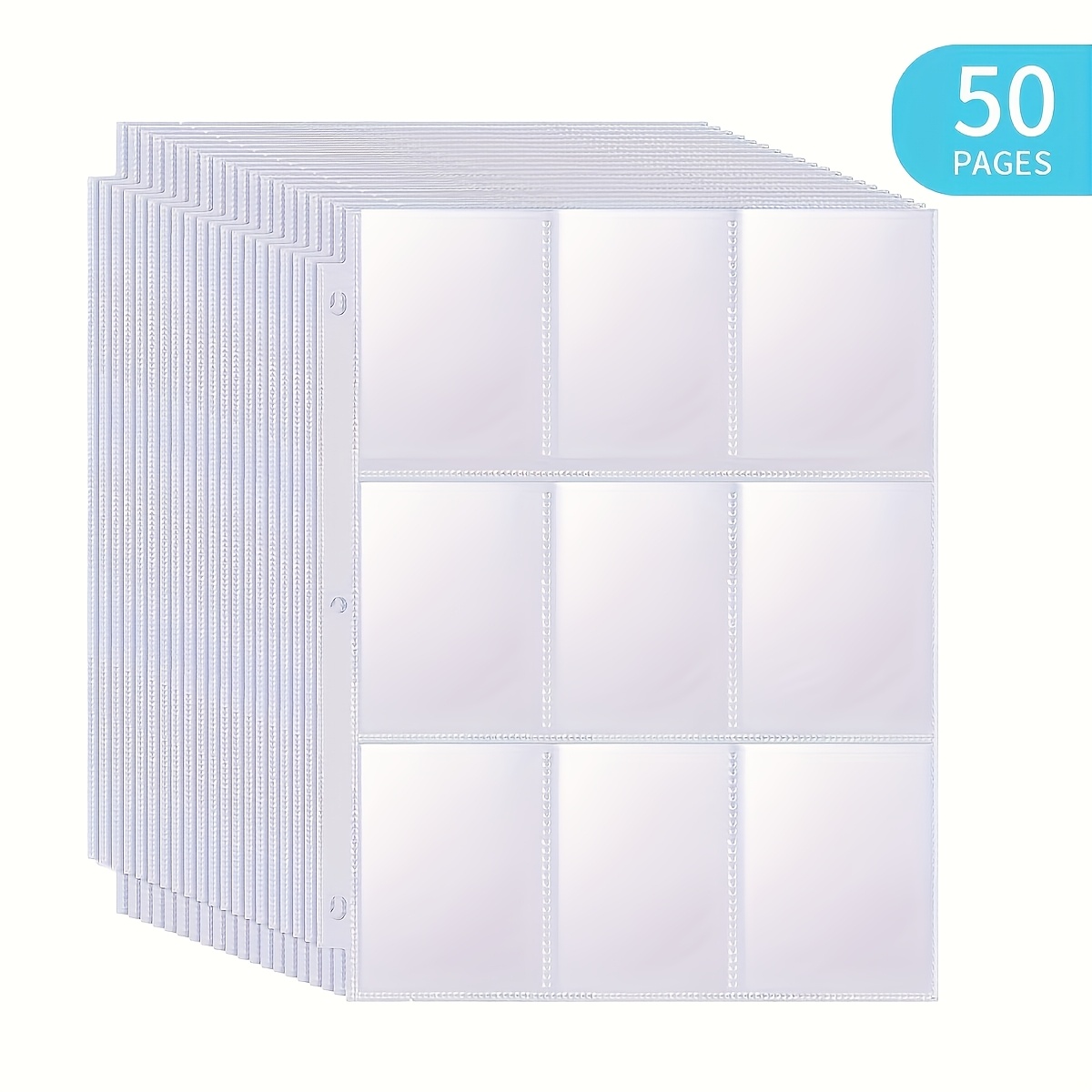 card page sleeves Trading Protector Sheets 9 Pocket X 100 Plastic Pages Holds 900 Cards flat qualities Ultra Pro Trading Card Sleeves