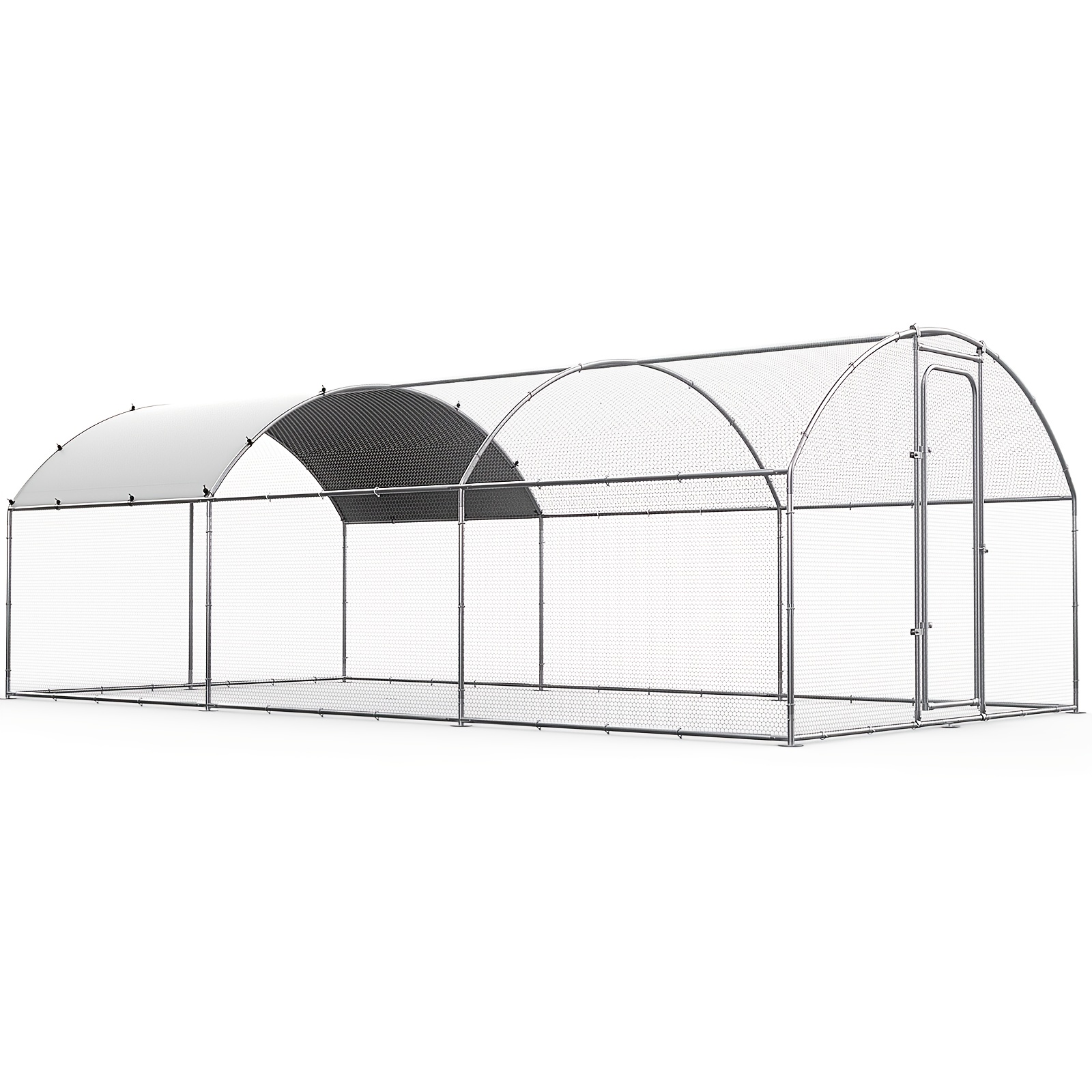   chicken coop large metal   upgrade wire mesh chicken pen with water resident and anti uv cover duck rabbit house outdoor