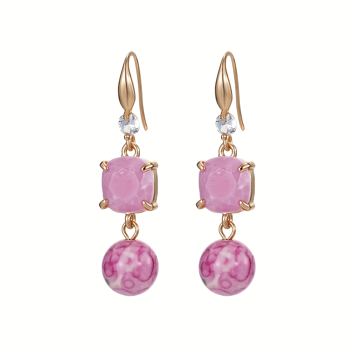 TEMU 1 Paire de Boucles d'Oreilles Homme de Luxe Léger Haut de Gamme avec Perles en Verre et Synthétique Colorées - Accessoires Polyvalents Rétro