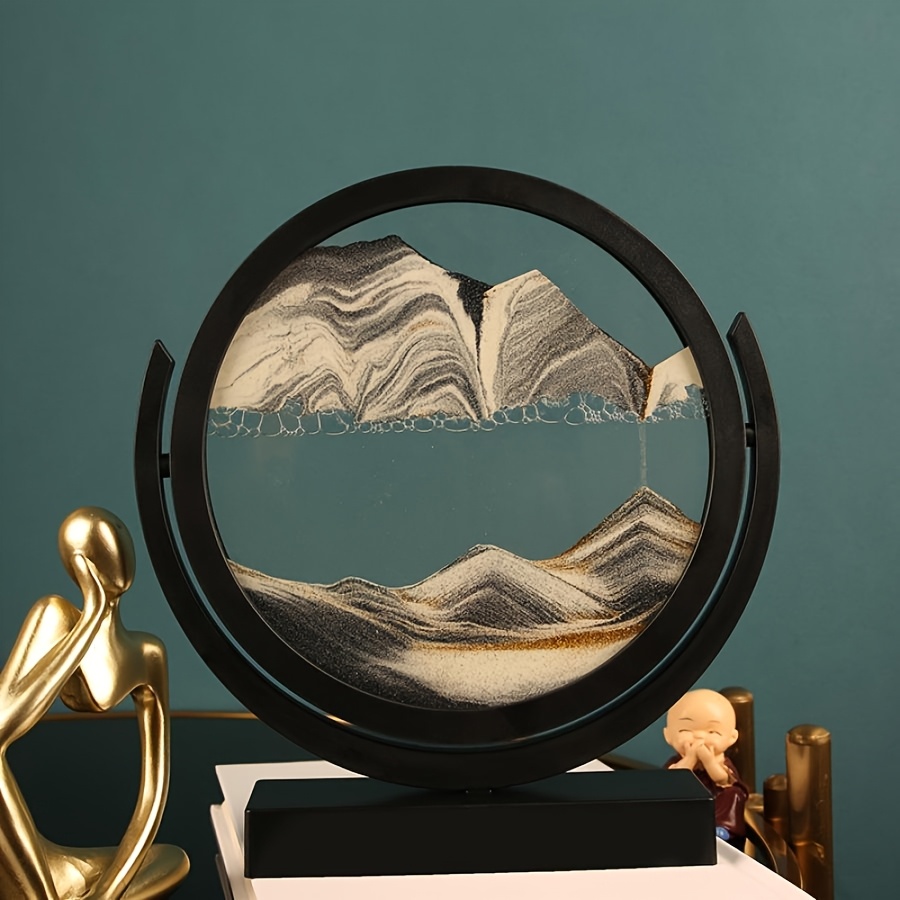 TEMU 1pc Of Art Quicksand Painting Desktop Display, Plastic Material, Suitable For Indoor And Outdoor Use, No Electricity Required, Suitable For Room