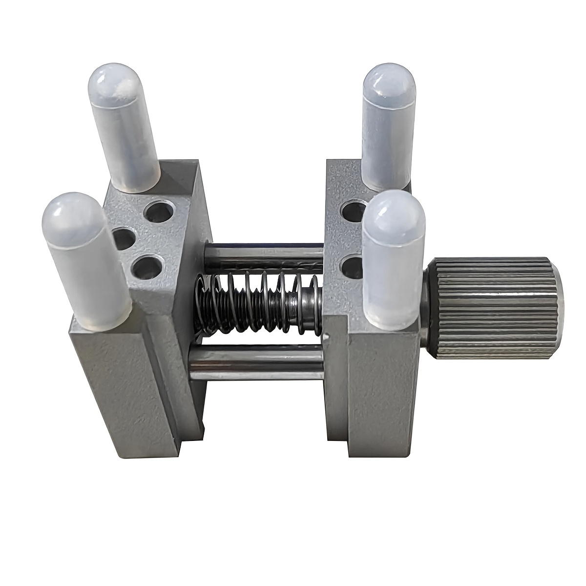 TEMU 1pc Stainless Steel Precision Small Vise Handheld Bench Clamp 4-sided Use For Wide Range Shapes Diy Model Clamping Tool