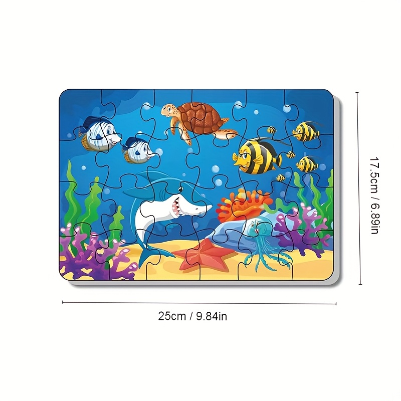 Educa - Baby Puzzle Animali Acquatici | 5in1 Baby Puzzle 3/4/5 pezzi | Animali Acqua, Primo Puzzle | dai 2 anni (19951