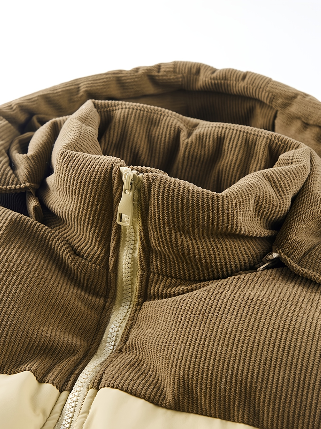Men's Windproof Winter Jacket with Detachable Hood & Patchwork Design