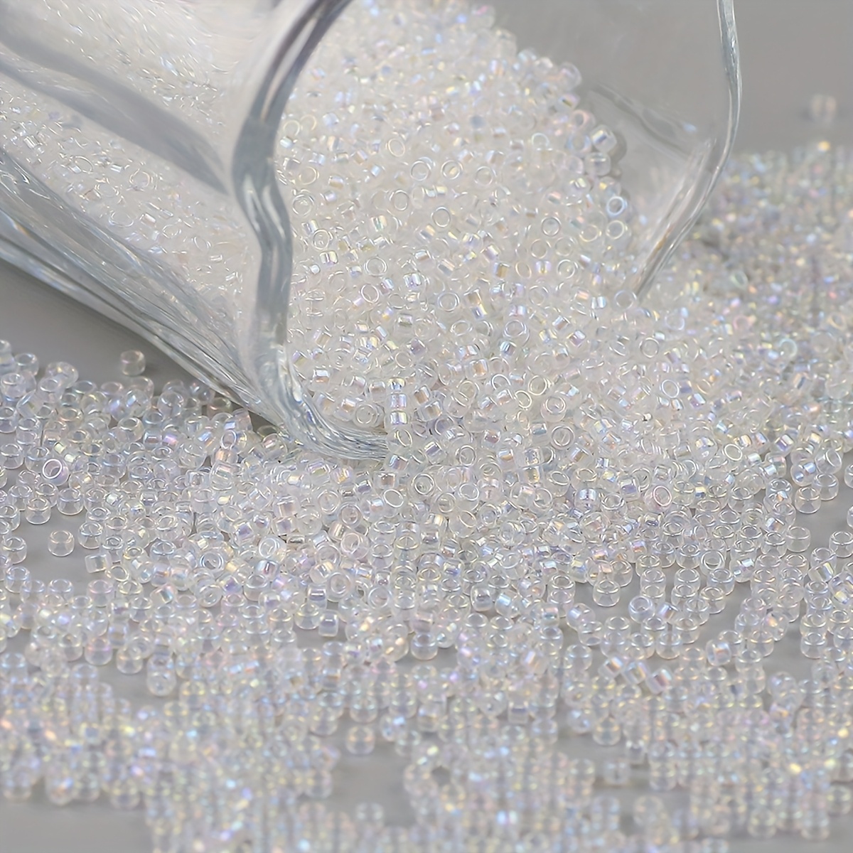 TEMU Perline di vetro colorate qualit� ,5 mm - 60 G / 4000 pezzi, per a macchina, perline Xiaomi, perline colorate placcate in oro per a macchina con