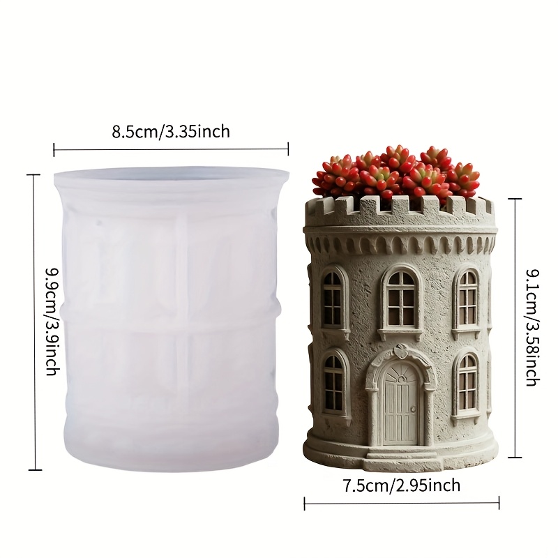 TEMU Moule en Vintage de pour Pots de Fleurs, Moule à , Micro-Plante, Conteneur à Bougies et Boîte de Rangement, Design de Européen Style de , Moule