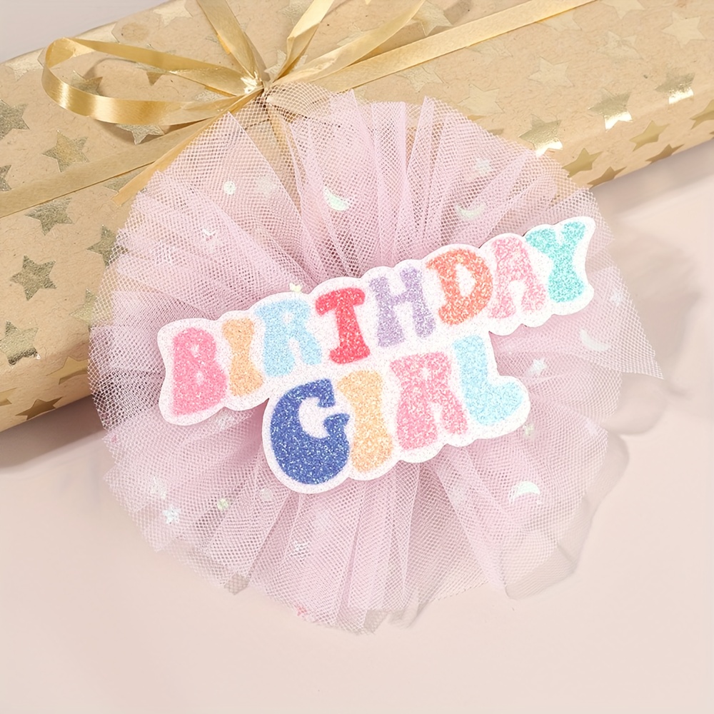 Image of 1pc Mesh Hair Bow Clips For Sequins Decor Hair Clips Glitter Birthday Hairpins Elegant Hair Additions For Birthday Party Dressing