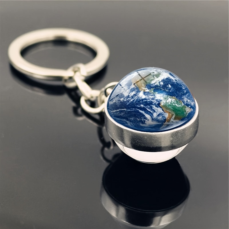 New Additions Solar System Planet Keychain Pendant Nebula Time Gem Key Ring Key Chain
