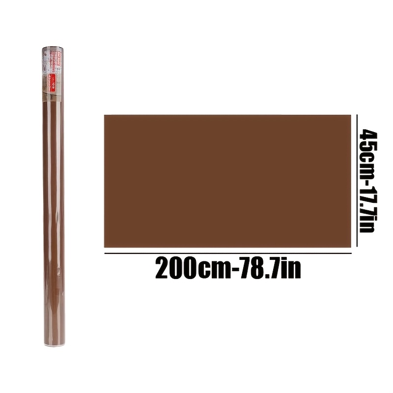 Image of 8-roll Self-adhesive Wallpaper Suitable For Living Room, Bedroom, Kitchen - Dark Brown Matte Wallpaper Suitable For Oil-resistant Walls, Water Washable Covering, Installation For Spaces