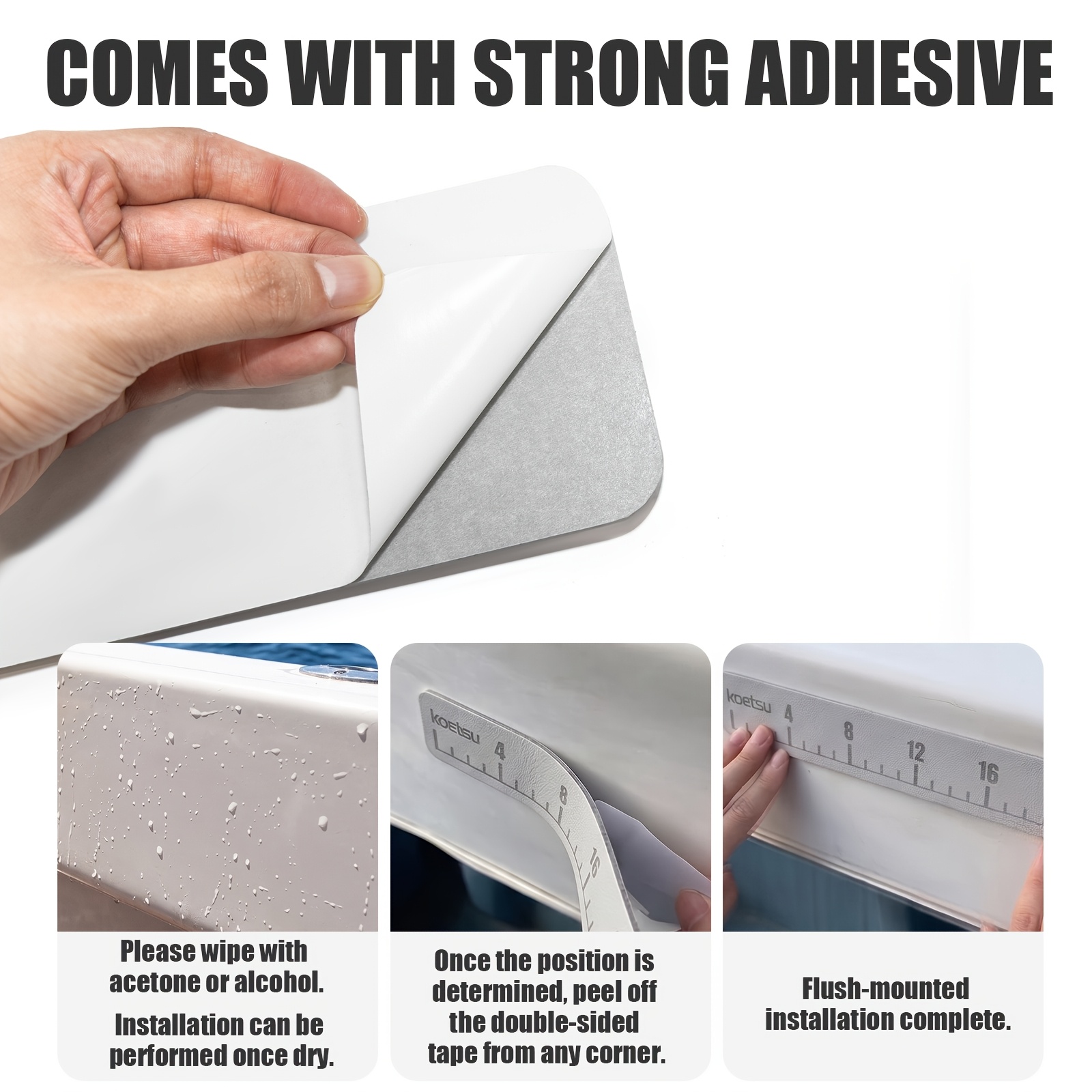 KOETSU Folding Fish Measuring Ruler, Portable Waterproof Measuring Tool