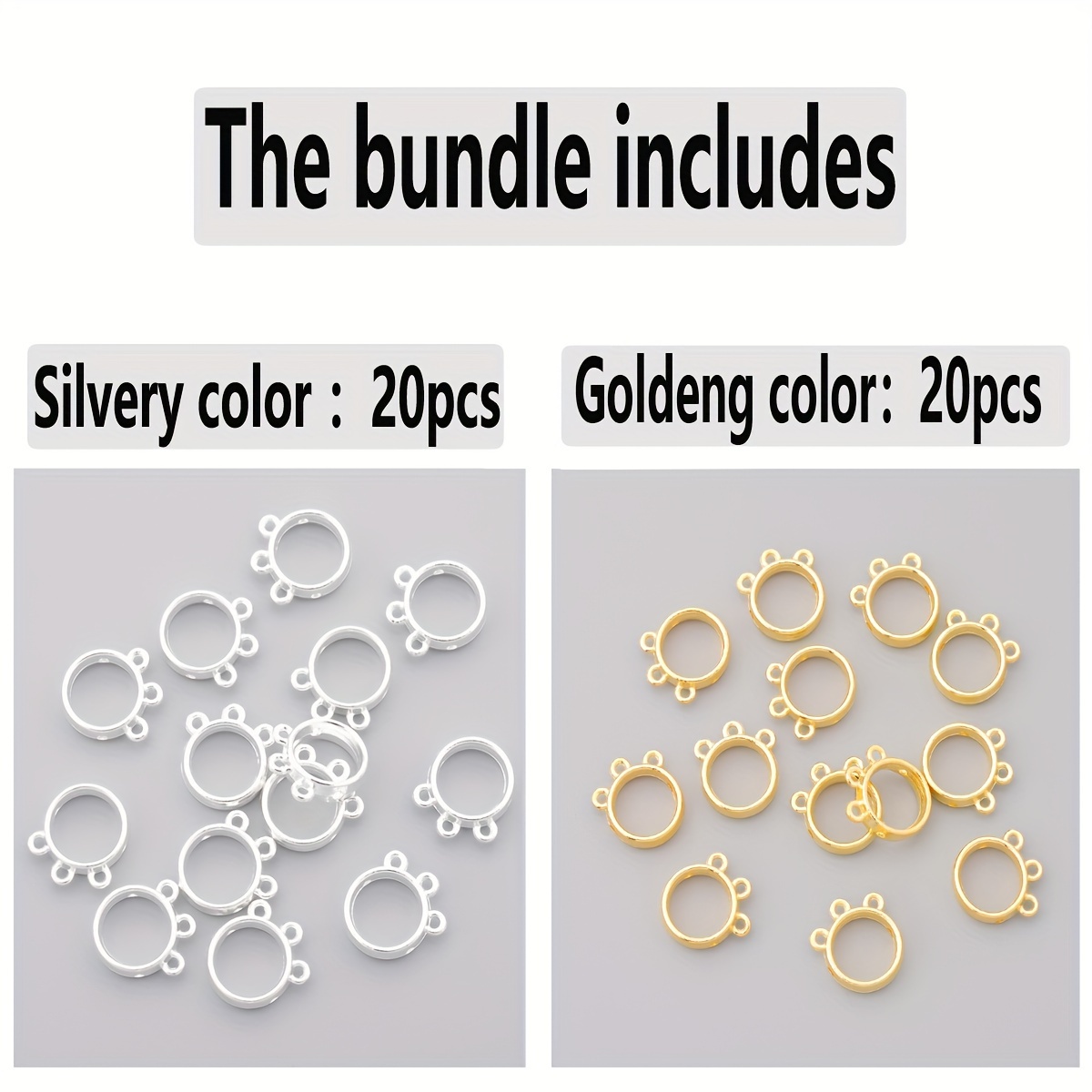 TEMU 40pcs/20pcs Alloy Bead Frame Bead Pendant Bead Frame Pendant Bead Connector Suitable For Diy Necklace Bracelet Earring Pendant Jewelry Making Accessories