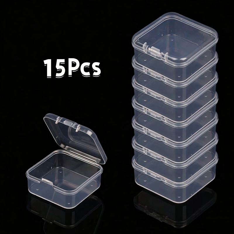 TEMU Boîte de Rangement ZXF, Petit Contenant de Rangement en Plastique Transparent, Idéal pour Organiser Perles, Bijoux, Bouchons d'Oreille, Loisirs