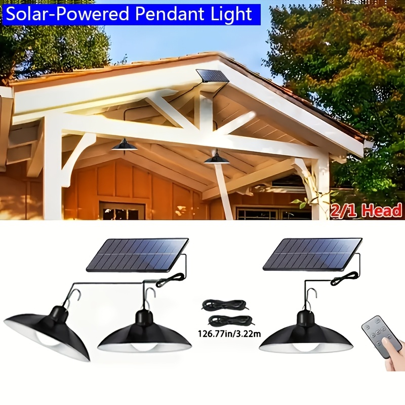 1 2 new outdoor home decor solar pendant lights charge by       remote control extension cord ip44 led porch lights ideal for outdoor courtyards gardens   and ranch lighting