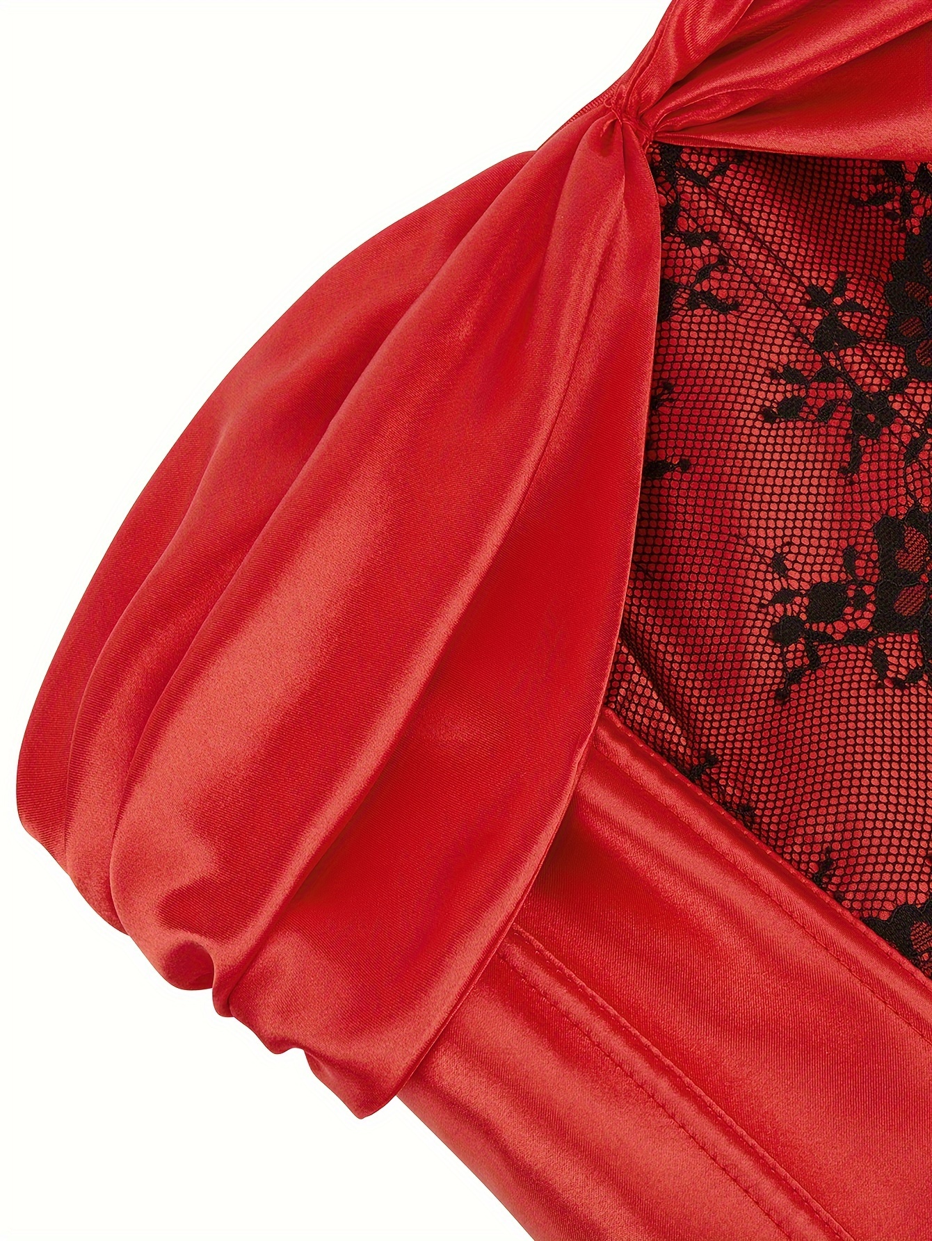 Lace Splicing Ruched Tube Top, Elegant Cross Tie Back Corset Strapless Top, Women's Clothing