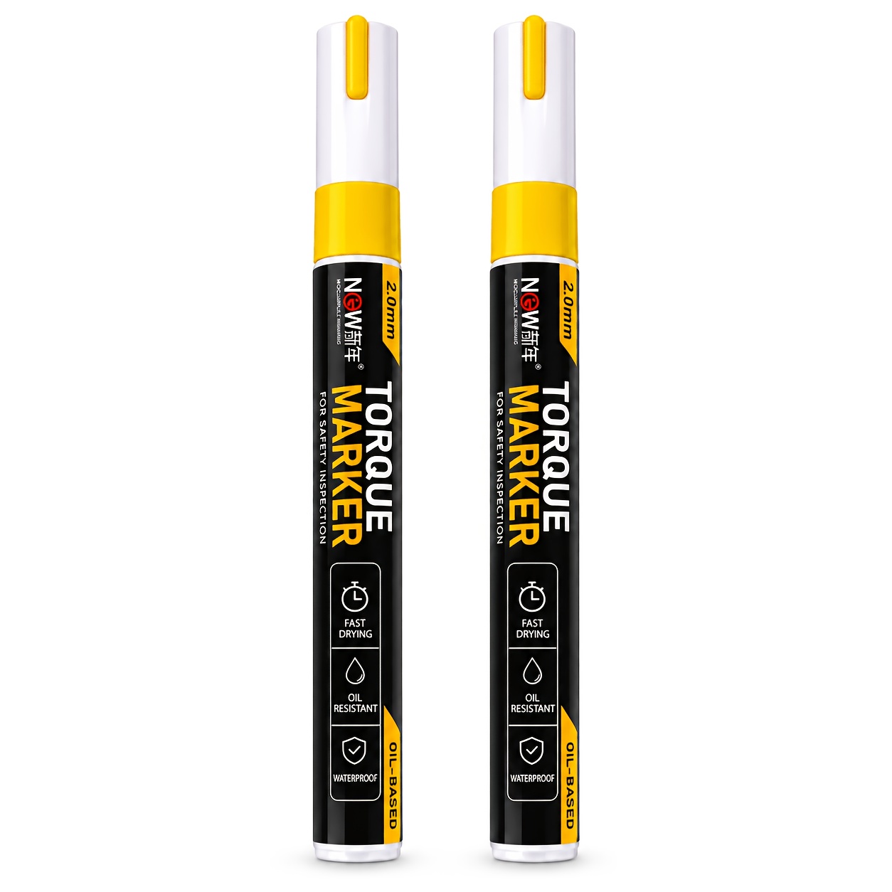 TEMU 2mm Torque Marker Pen Oil Based Waterproof Fast Drying Nut Inspection Marker Anti Loosening Industrial Permanent Paint Marker For Metal