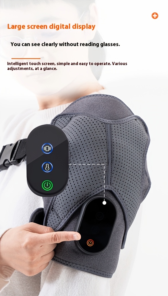 heated shoulder massager portable electric massage massage heated wrap braces for   shoulder temperature settings led display Product details 1