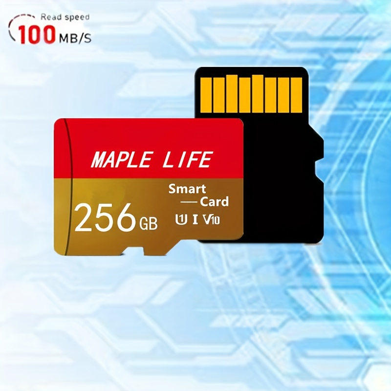 

Maple Life 256gb/512gb Card, U1 V10 Class 10 High-speed, 4k Ultra Hd Compatible, For Phone, Tablet, Camera, Gaming, Car & Pc