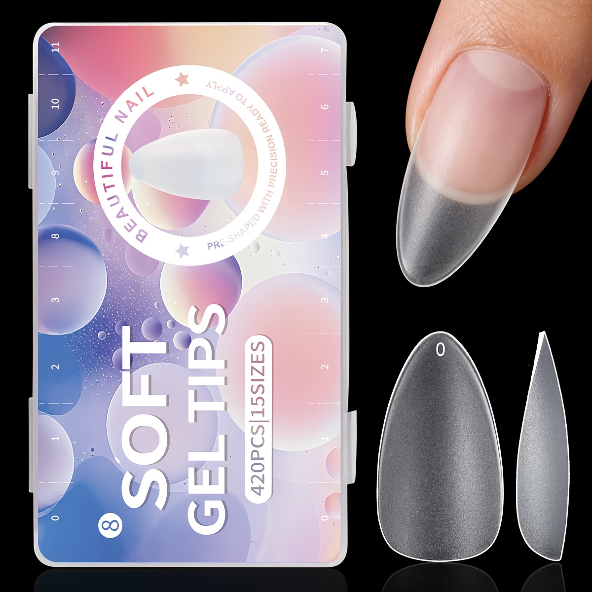 [ongles press-on ultra-courts] 420 pièces   ongles press-on carrés ultra-courts | 15 tailles, pointes dongles artificiels   couture pour une tenue  , idéal pour   diy à   et de qualité salon