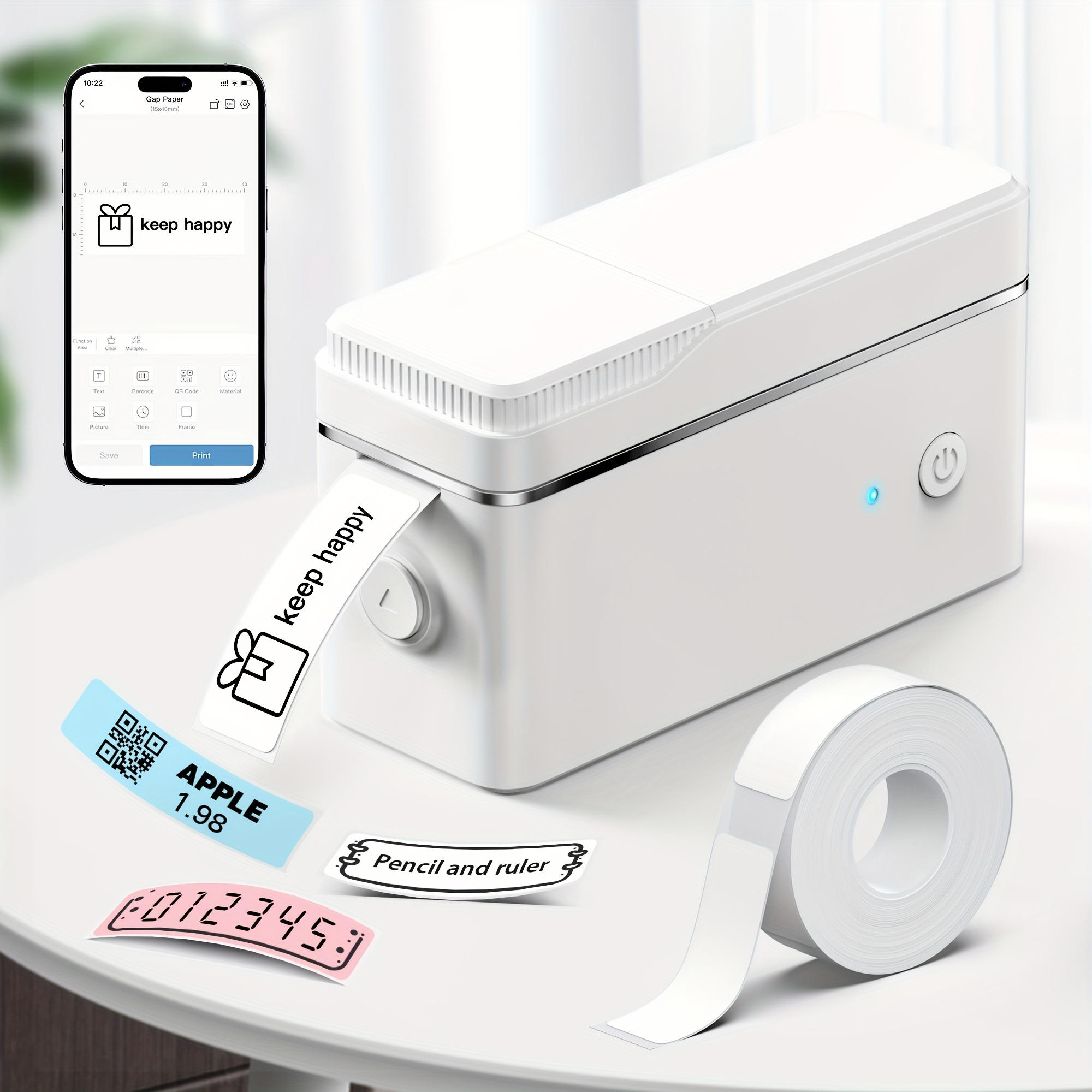 P31b Wireless Mini Label Maker Machine, Portable Thermal Sticker Printer For Home Office Storage Organization, Multiple Templates , Tape Sold Separately