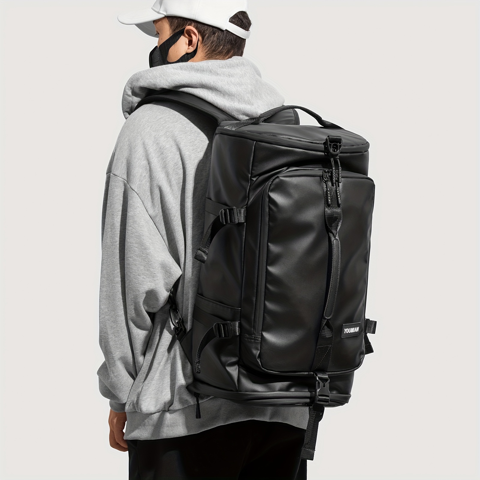 mens duffle backpack shoe compartment multi Temu Philippines