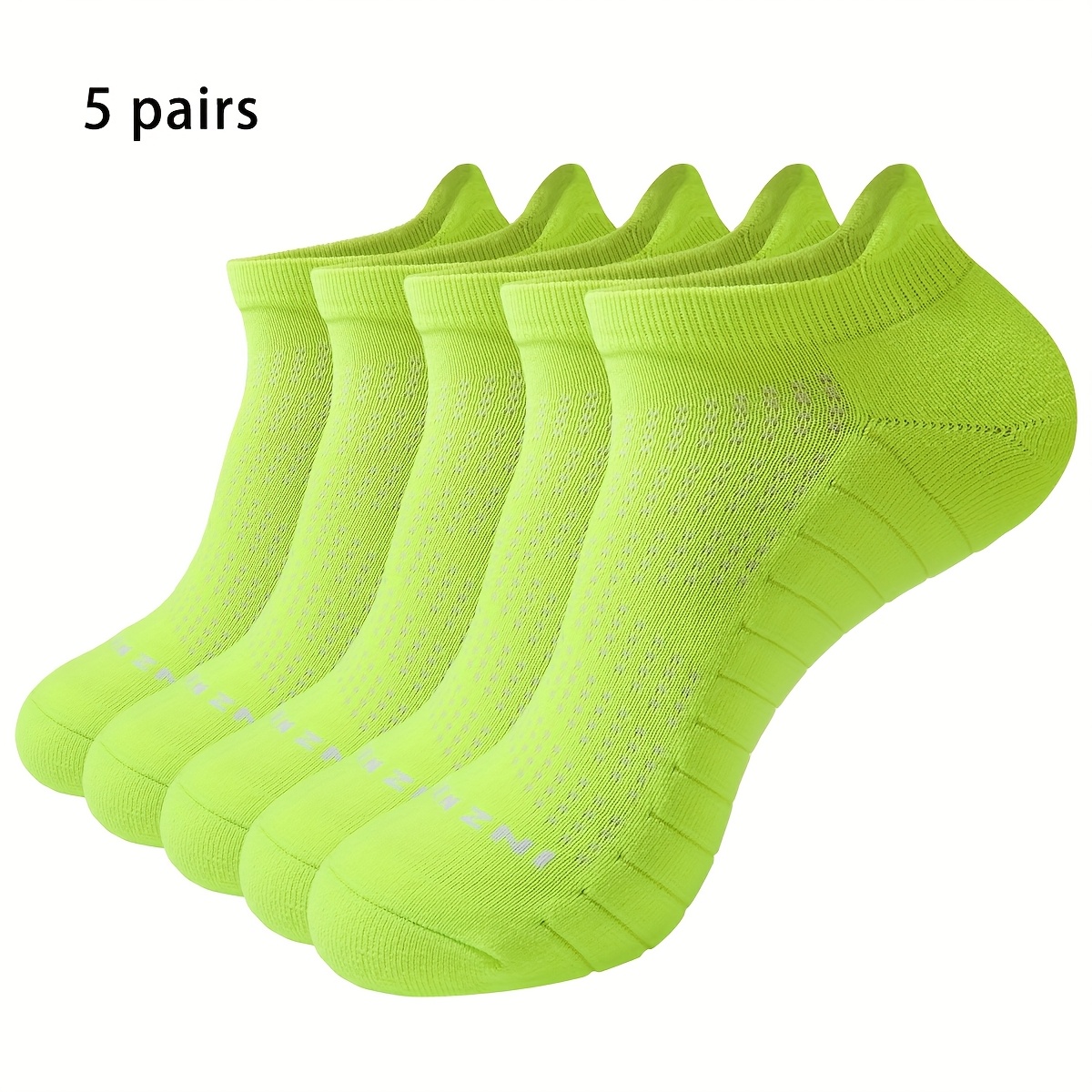 E-shop 5 Paar Frottee-gepolsterte Sport-Low-Cut-Socken für Herren Damen, atmungsaktives Mesh, geeignet für den , Zuhause, Laufen, Radfahren, Volleyball