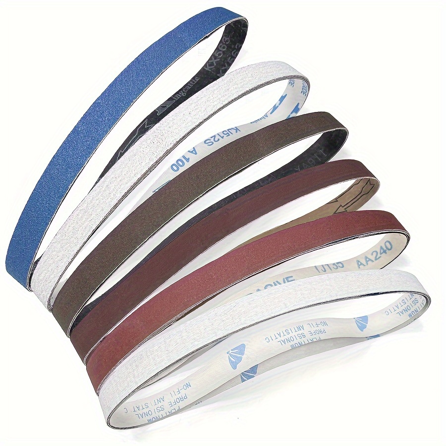 

12pcs 1x30 Inch Sanding Belts Set For Knife Grinding Sharpening Polishing, Aluminum Oxide Zirconia Belts, 2pcs Of Grit 80 120 240 400 800