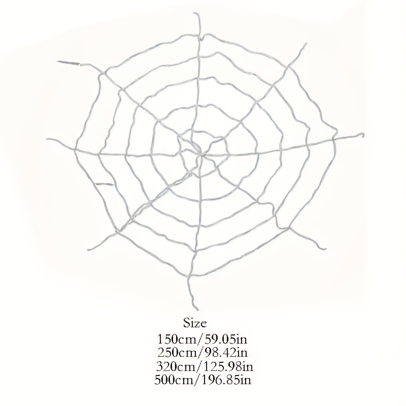 TEMU 1pc Realistic Plush Web Hanging Decoration With Sticky Webs Suitable For /outdoor Halloween Party Decor, Wall Hanging - Install, Gothic Decor ()