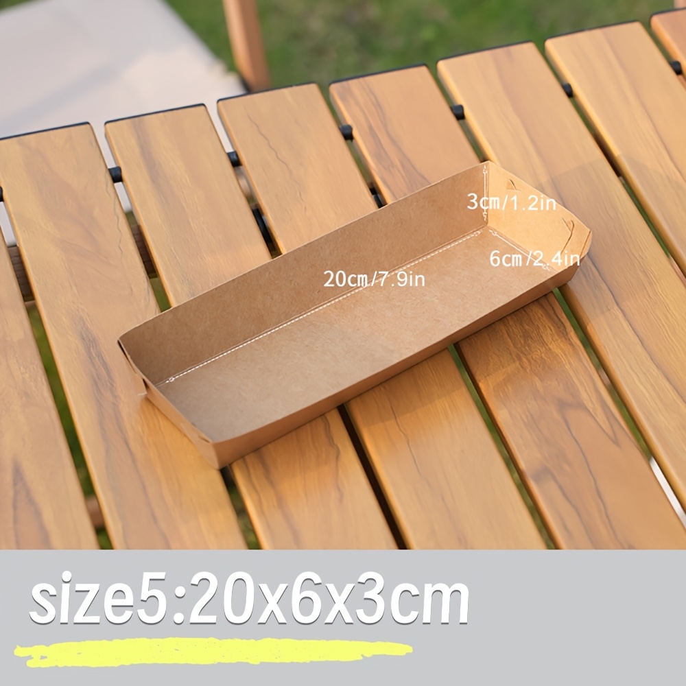 E-shop Set mit 25 braunen Kraftpapier-Serviertabletts, robuste Einweg-Servierkörbe, ideal für Snacks wie Pommes Frites, , , Tacos, BBQ und Popcorn für