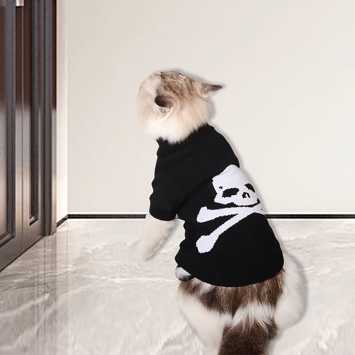 cozy skull pattern pet sweater versatile stylish perfect - Temu United Arab  Emirates
