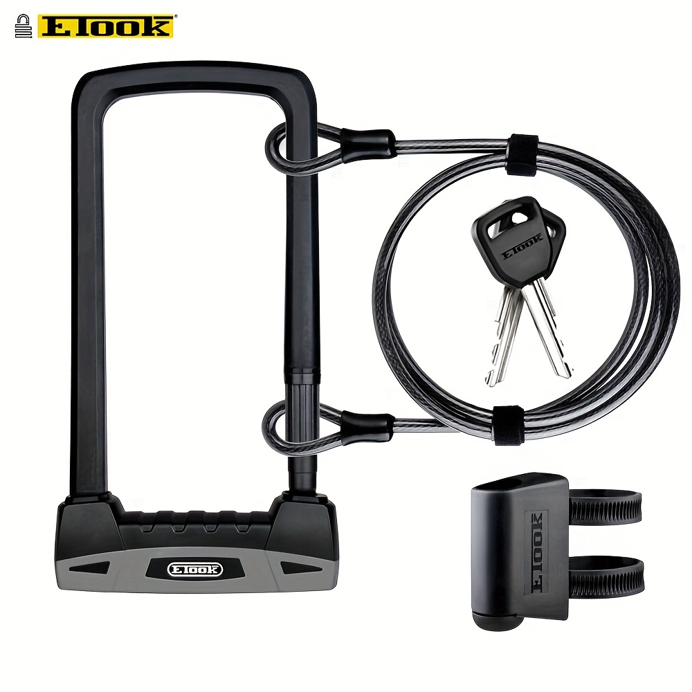 Image of Etook Bicycle Lock Electric Bicycle Lock Motorcycle Lock Anti-theft Anti-hydraulic Bicycle Lock Large U-shaped Lock Door Lock