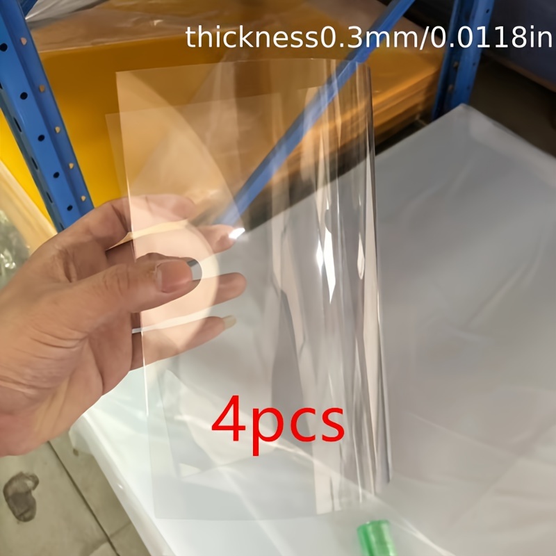 4pcs Transparent Pvc/pet Plastic Sheet Art And Craft Binding Film Soft And Hard Sheet A3 A4 Spot Frame Sheet