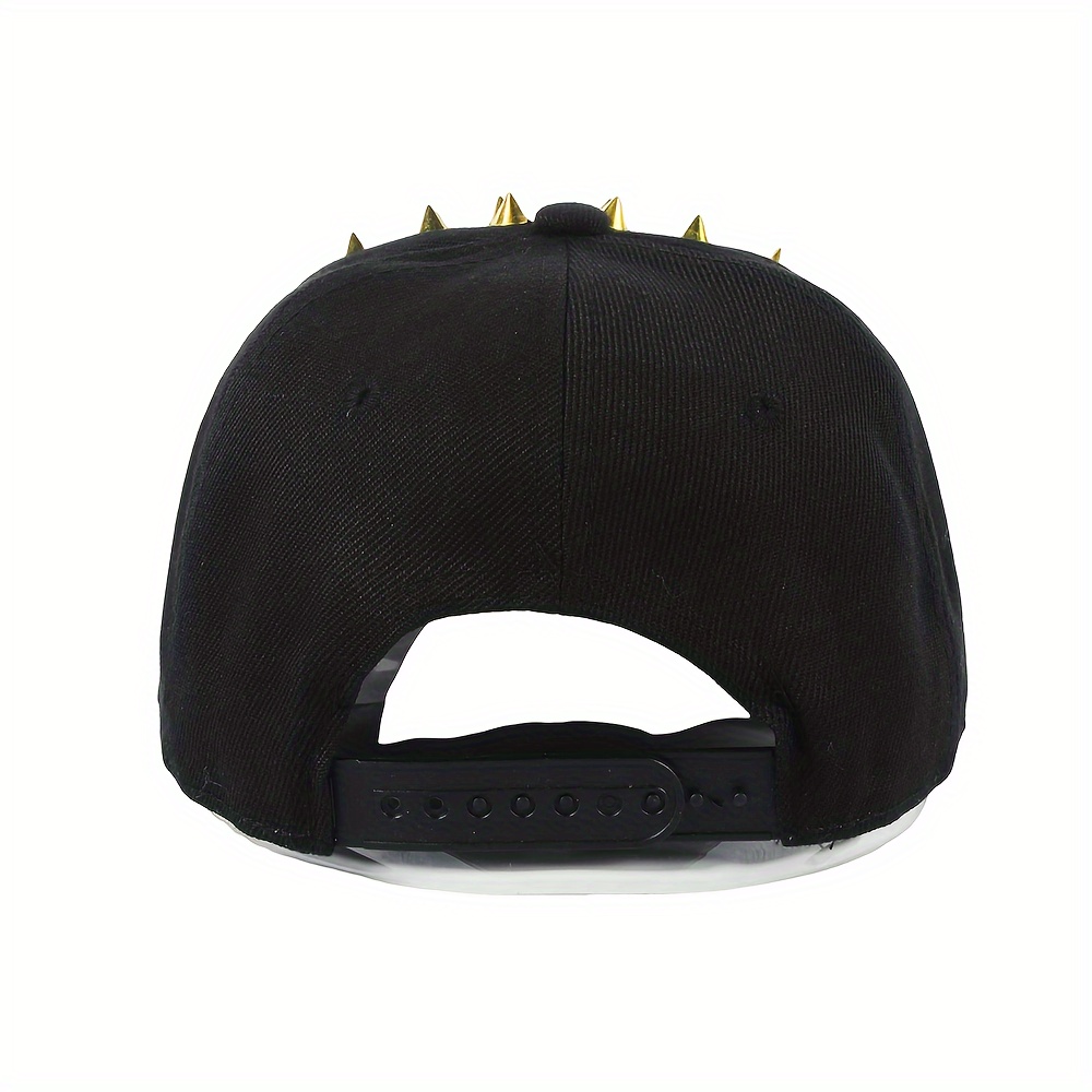 Style Hip Hop Hat With Punk Rivets And Pointed Rivets For Men And