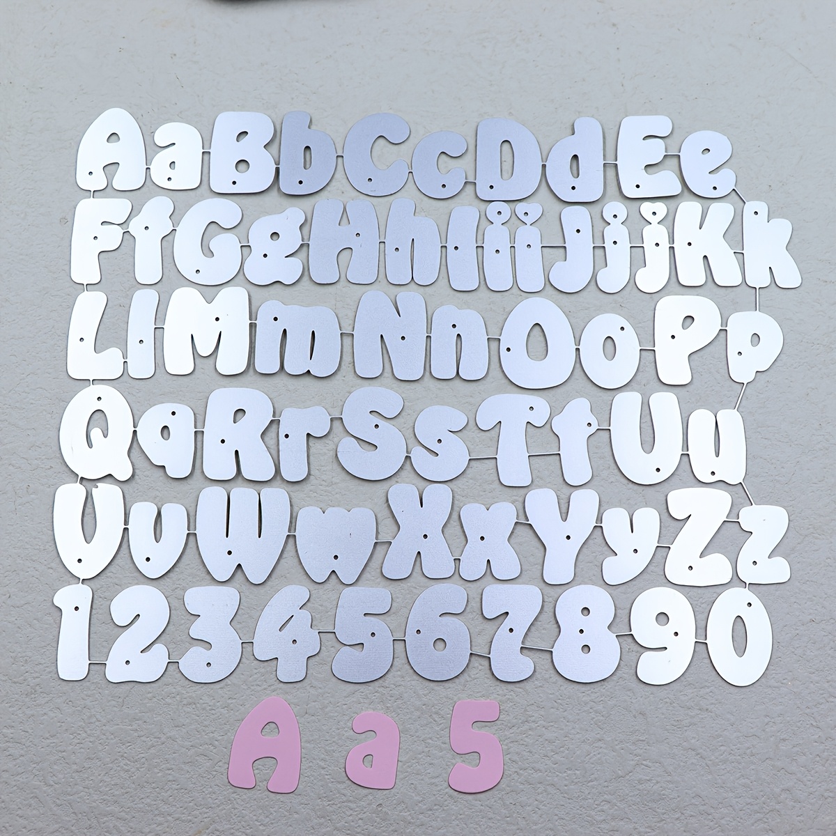 Image of 1pc Numbers, Upper And Lower Case English Letters Metal Die Cuts For Card Making, Handmade Scrapbooking Crafts Stencil, Alphabet Dies Cutting For Making Photo Album Festivals Decoration