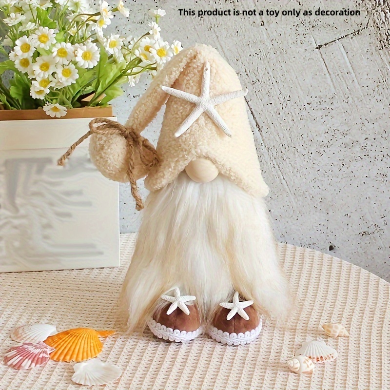 

1pc, Ocean Starfish Gnome Plush Doll - Perfect For Home, Room, And Desktop Decoration - Ideal Holiday