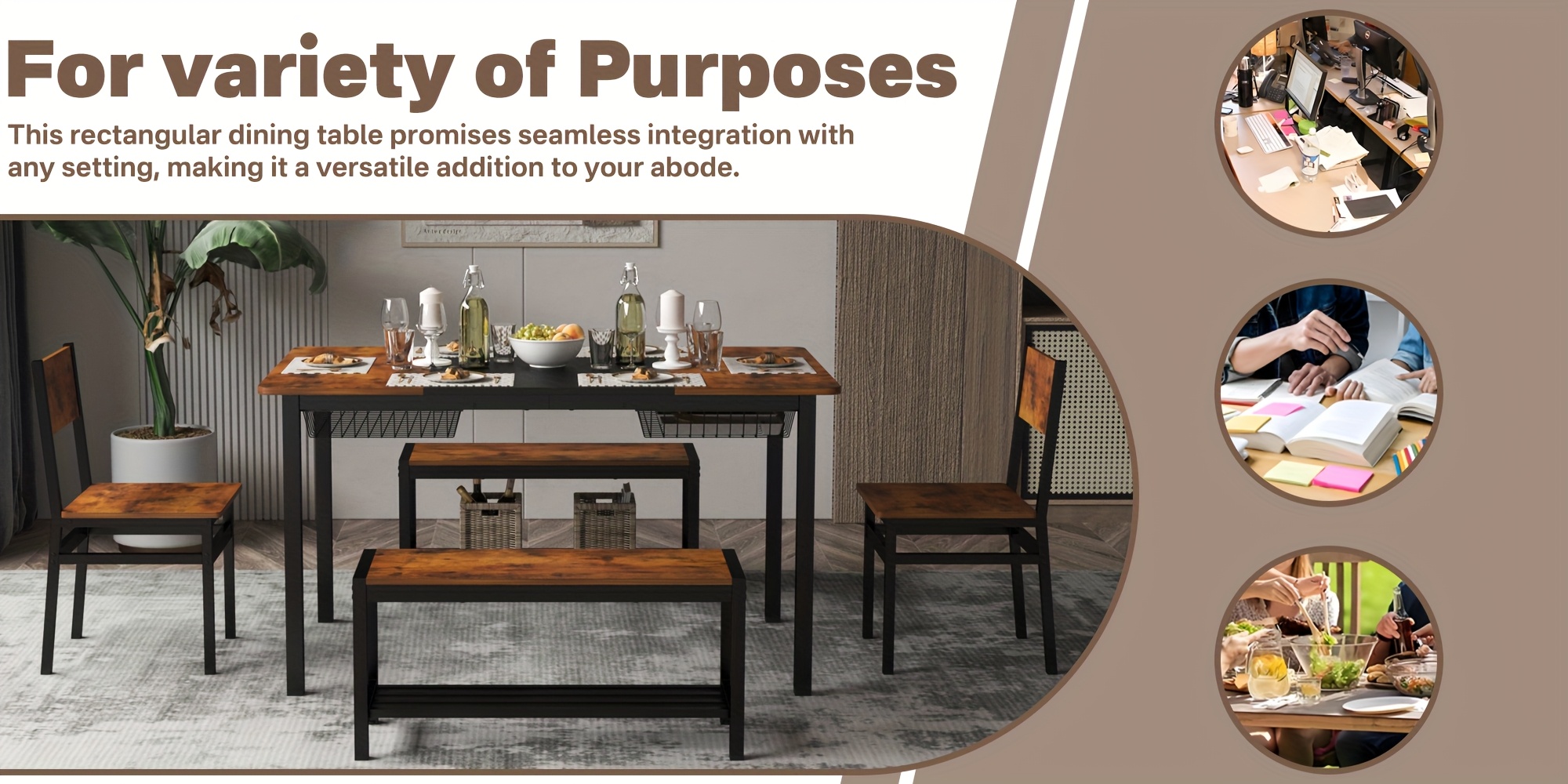 George Oliver Ensemble De Salle à Manger Rectangulaire L 48,82 Po X L 2756 Po Jessicalynn C100624341