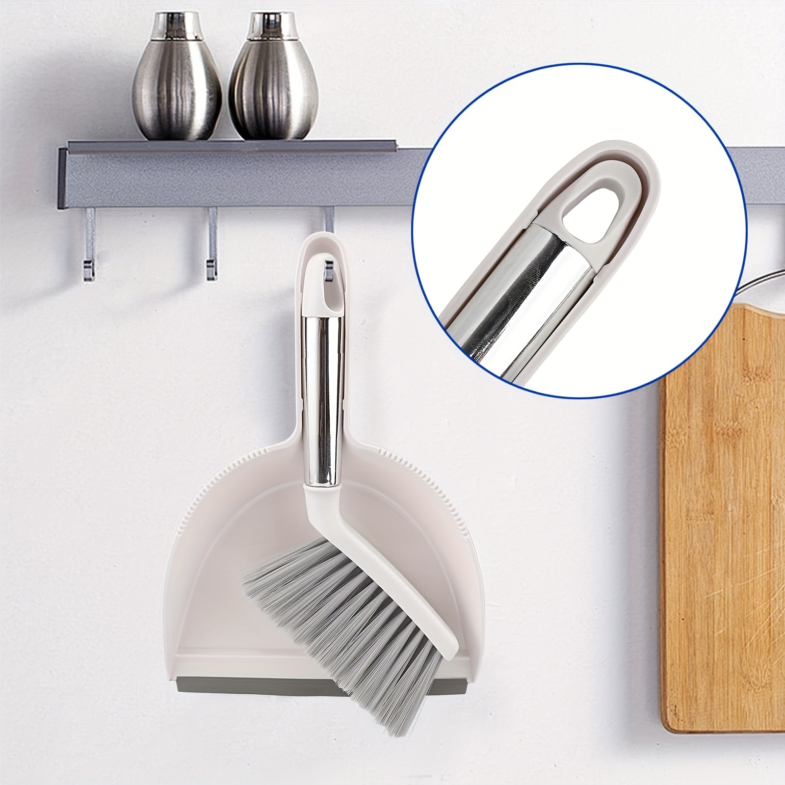 1set, Mini Dustpan And Brush Set, Handheld Sweeping Broom And Dustpan, Portable Cleaning Set For Desktop, Sofa, Furniture, Travel, Camping, Cleaning Supplies, Cleaning Tool