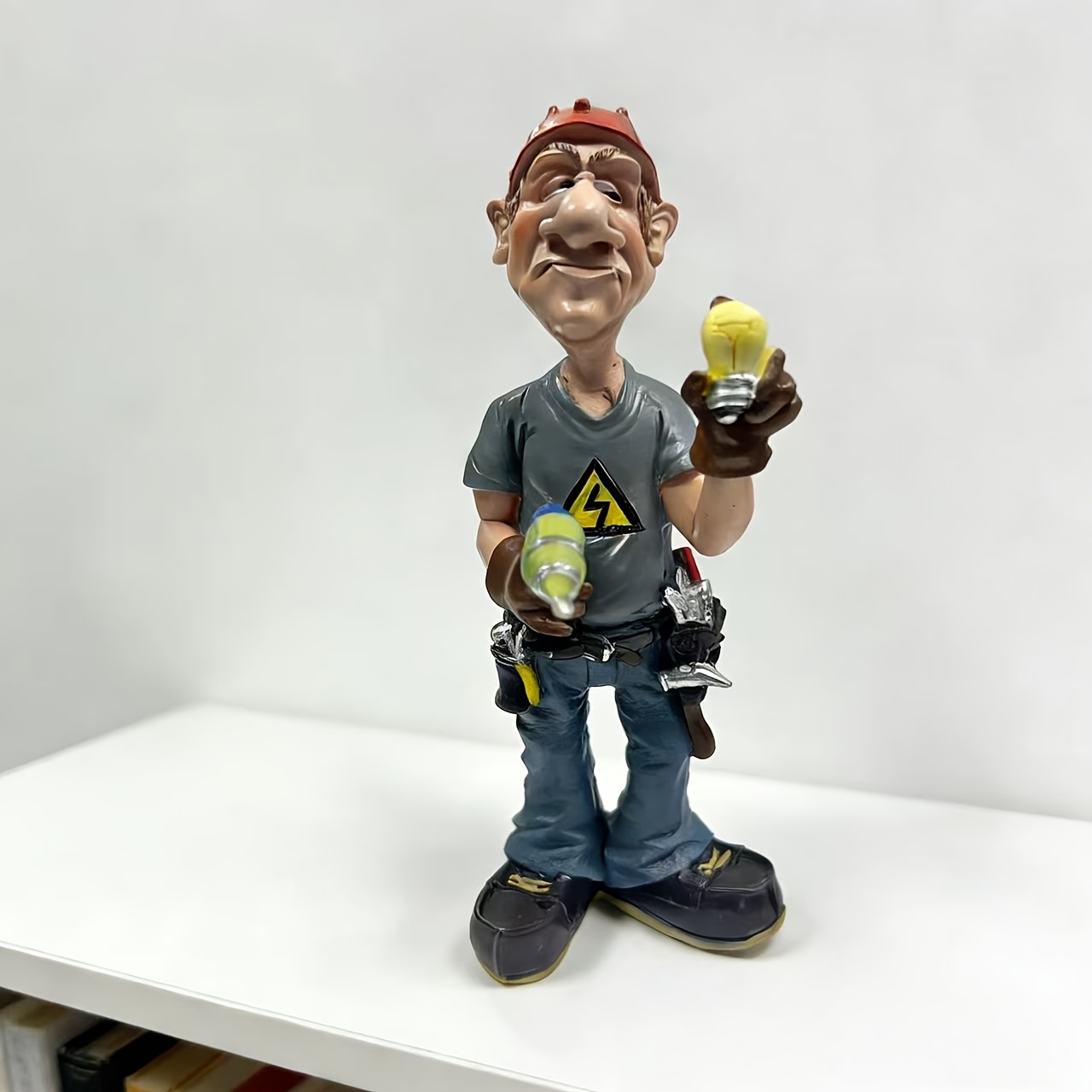 A Unique Electrician Figurine, Perfect For Decorating Home, Office, Or Workshop Desks; Suitable As A Gift For Birthdays, Retirements, Or New Year