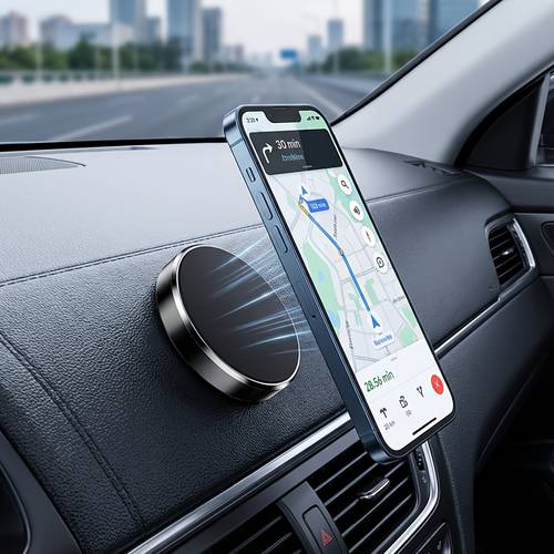 support de téléphone mini décontracté multifonction en daluminium avec aimant puissant adhésif pour navigation et automobile, compatible avec iphone, samsung, xiaomi