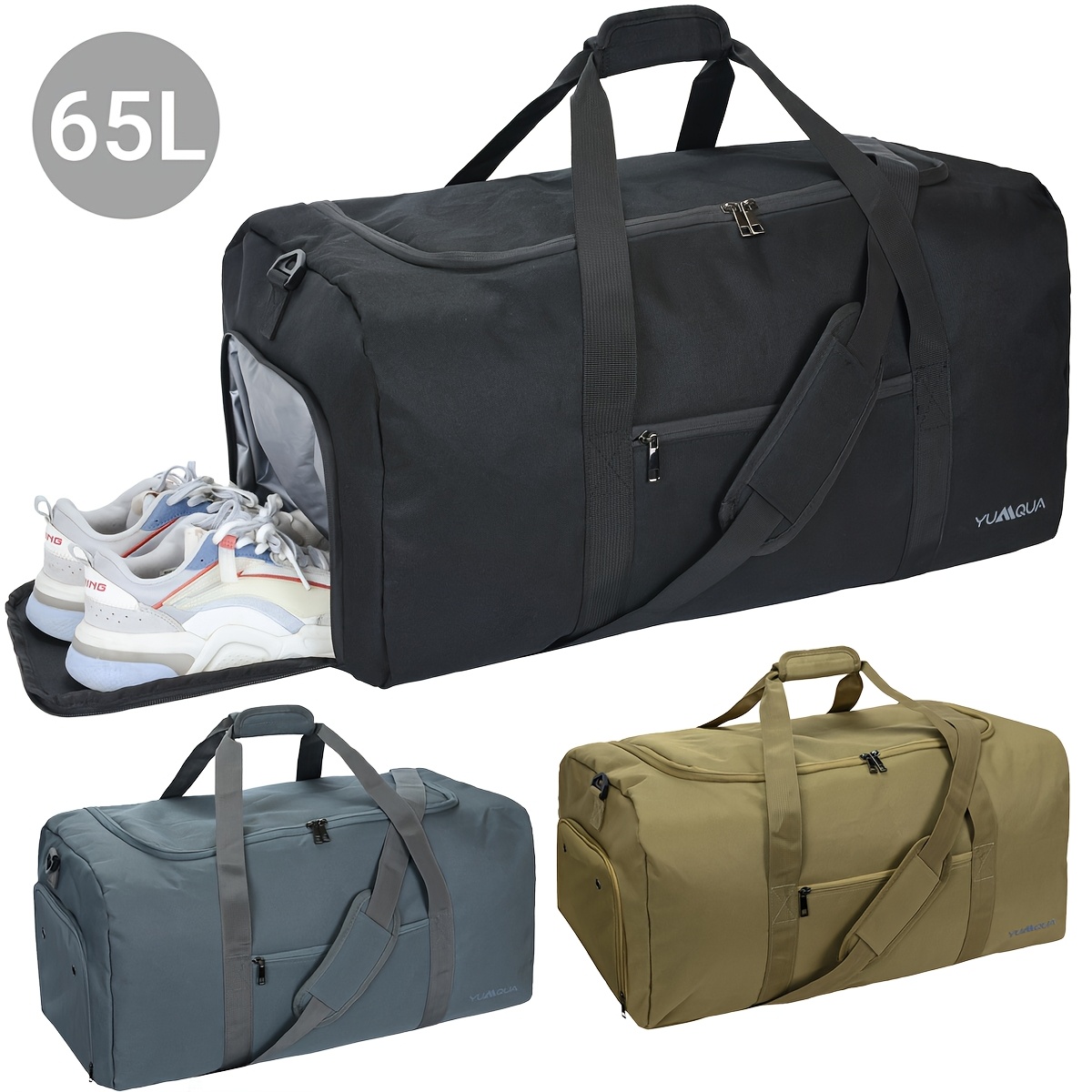 travel duffle bag for men women pu leather sports gym bag with